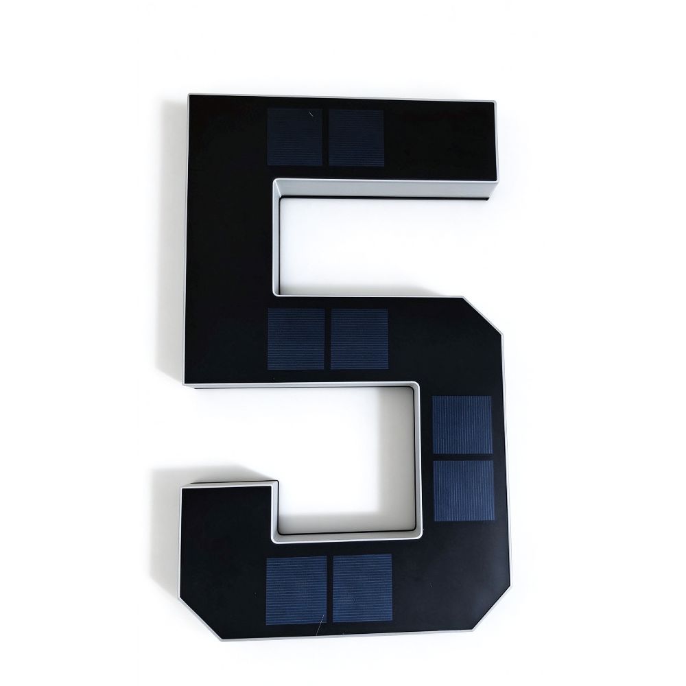 No Wiring Solar Lighted House Numbers Light 6.7IN Solar Digital Doorplate Porch