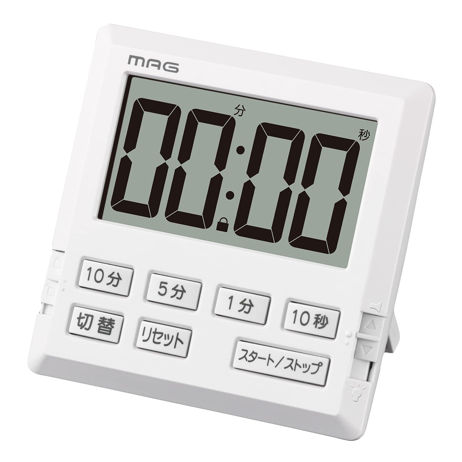 

MAG TM-604WH Digital Timer, Silent, Benga-kun Clock, Repeat Function, Volume Control, and Light for Learning