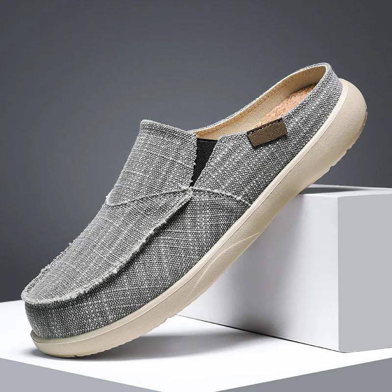 Fashion Man‘S Casual Canvas Shoes Soft Comfortable Lightweight Fashion Versatile Outdoor Walking Loafers Shoes 2025