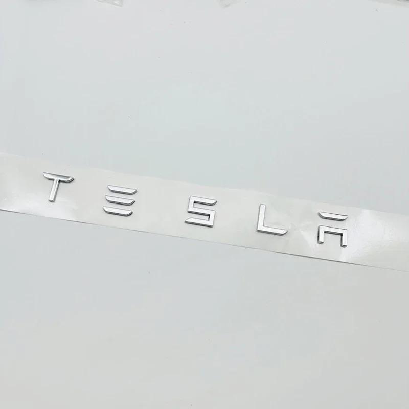 

Car Sticker Tesla 3D ABS Carbon Chrome Black Logo Tesla Letters Emblem Car Rear Trunk Letters For Tesla Model 3 Y X S Accessorie