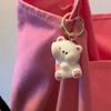 Cartoon Bear Couple Magnetic Keychain Set Resin Love Themed Keyring for Couples and Friend Bag Decoration Accessories