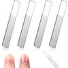 2/5 Pcs Glass Nail Shiner Crystal Nail Shine Buffer Polisher Crystal Glass Nano Nail File For Nails Care