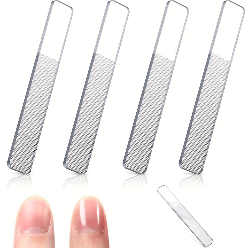 2/5 Pcs Glass Nail Shiner Crystal Nail Shine Buffer Polisher Crystal Glass Nano Nail File For Nails Care