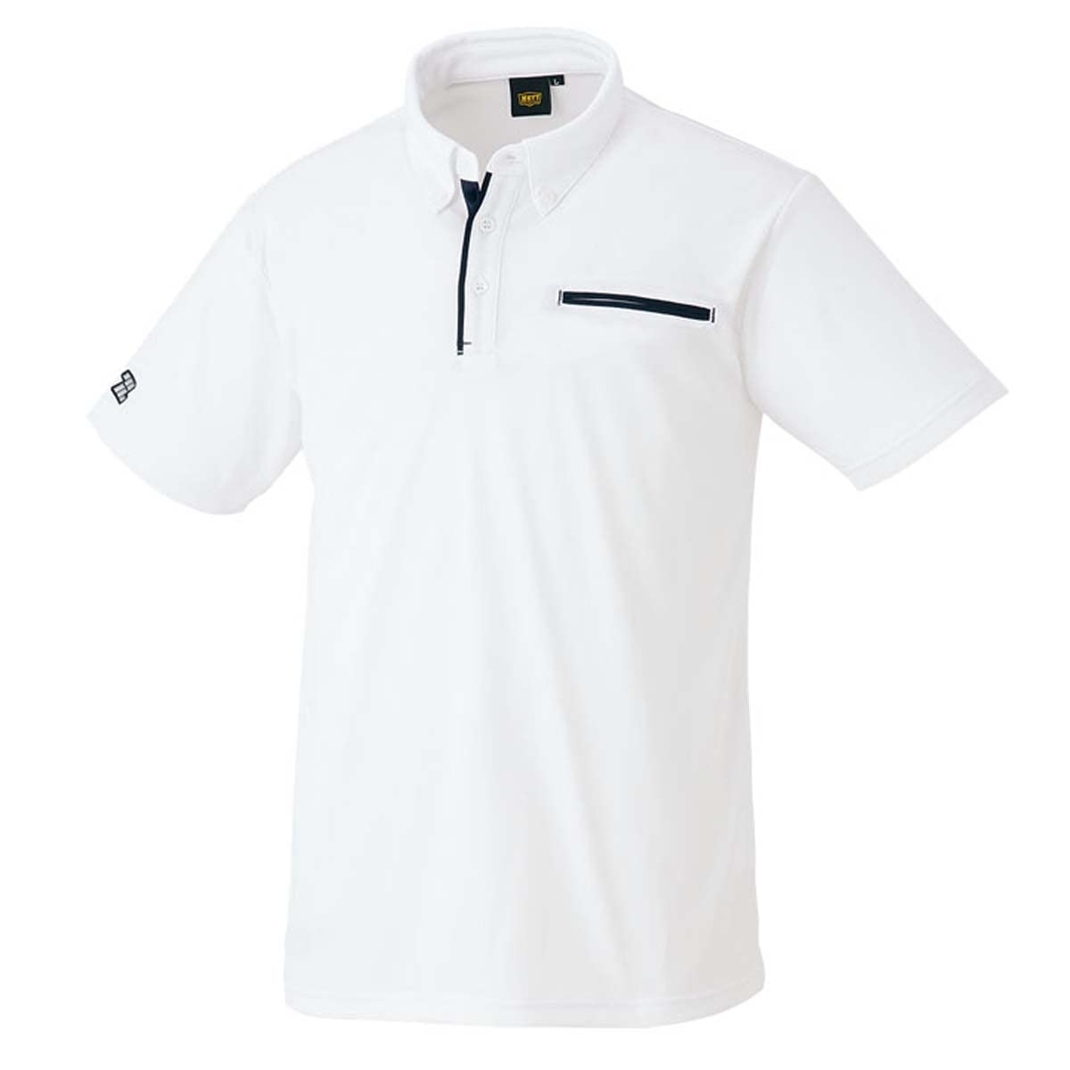 

ZETT Baseball Polo White Size BOT83P Shirt, Button-Down, (1100), Small, белый