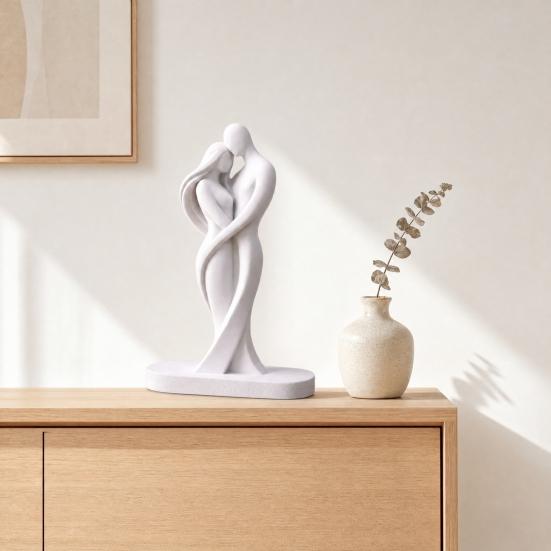 Abstract Human Body Statue Female Figurine Embracing Love Sculpture 3D One-Piece Molding Shape
