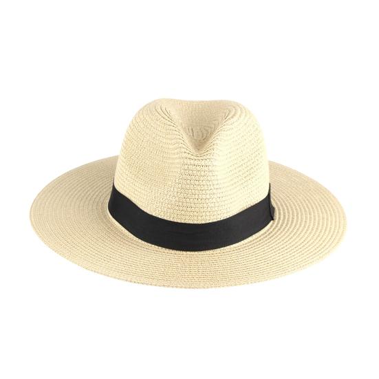 

Straw Hat High-Density Natural Straw Fabric Lightweight Breathable Sun Protection Wide Brim Flat Top Summer бежевый