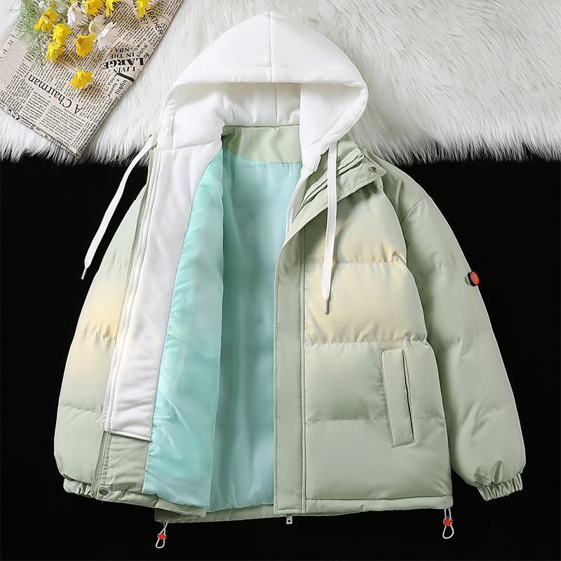 Down Cotton Jacket Men's Winter New Thickened Cotton Jacket Loose Plus Size Padded Jacket Cotton Jacket
