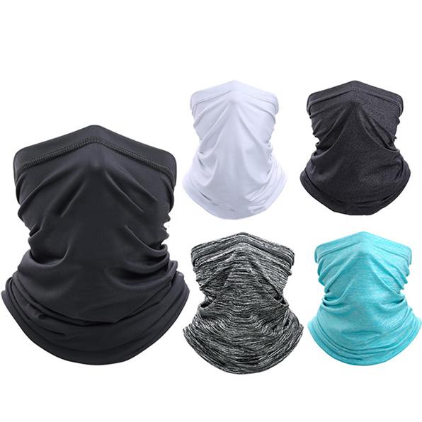 Unisex ledové hedvábné klobouky na opalování Bezešvá bandana nákrčník Motocykl prachotěsný obličejový kryt šátek