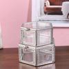 Hexagon Transparent Glass Storage Box Jewelry Ring Earring Beads Coins Display Case Keepsake Organizer Tabletop Container