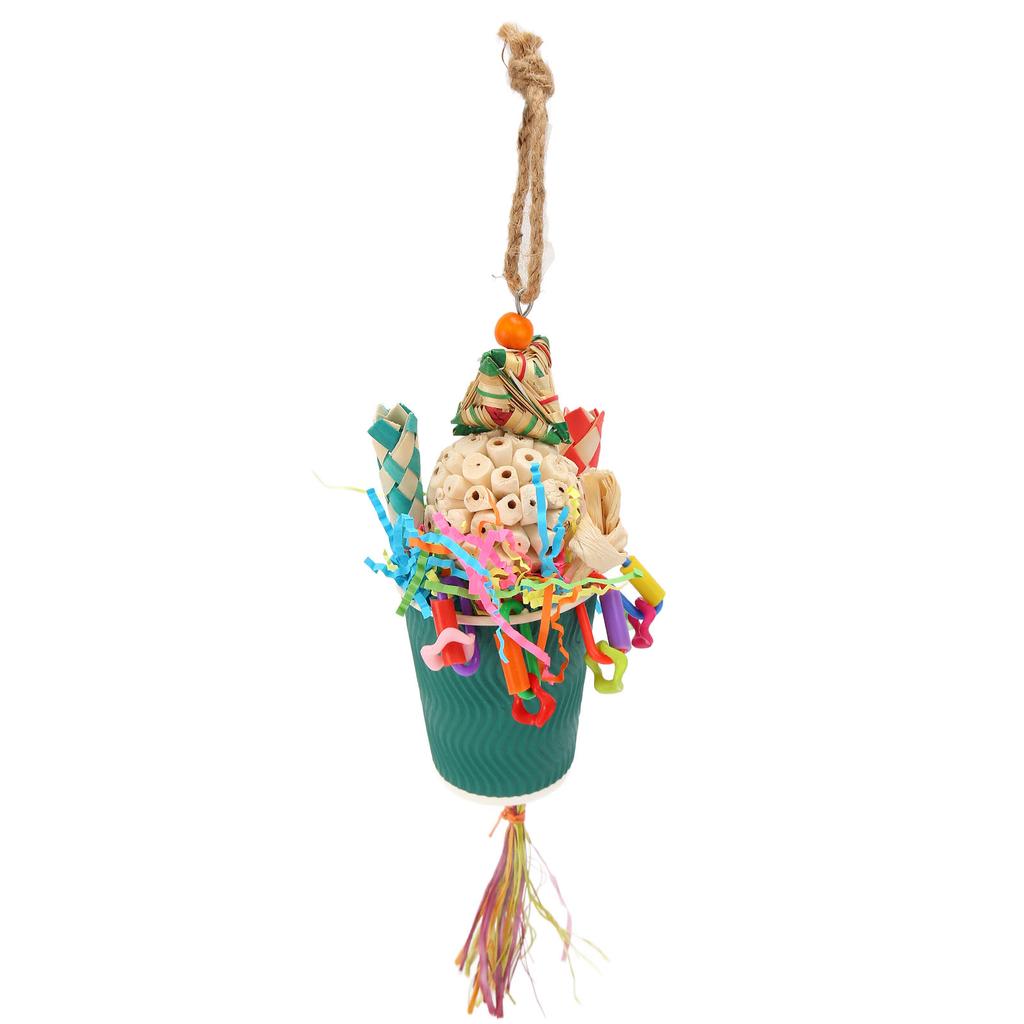 Foraging Trap Cup Bird Toy Interactive Fun Colorful Parrot Foraging Toy for Parakeet Conure