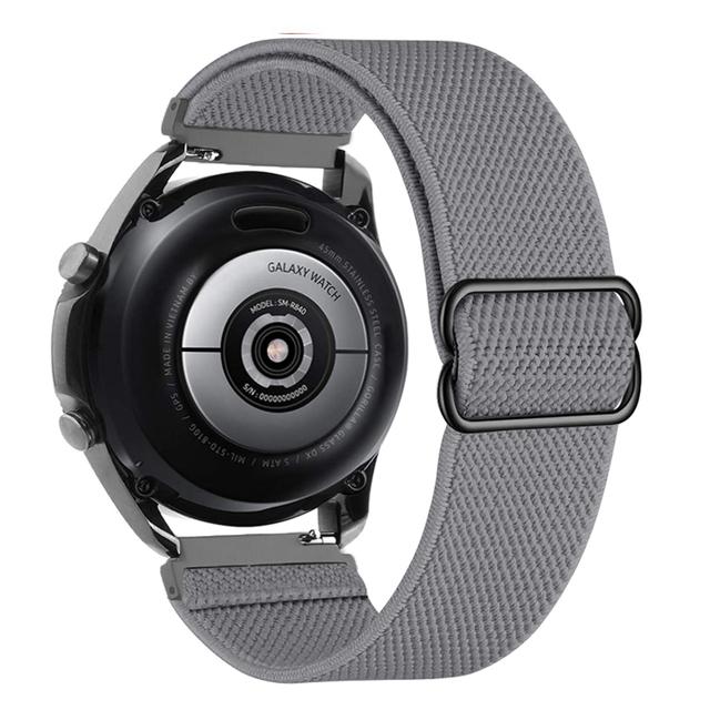 20mm/22mm Armband für Samsung Galaxy Watch 7/FE/6/5/pro/4 44mm 40mm/classic 3/Active 2/46mm Verstellbares Elastisches Nylon Armband