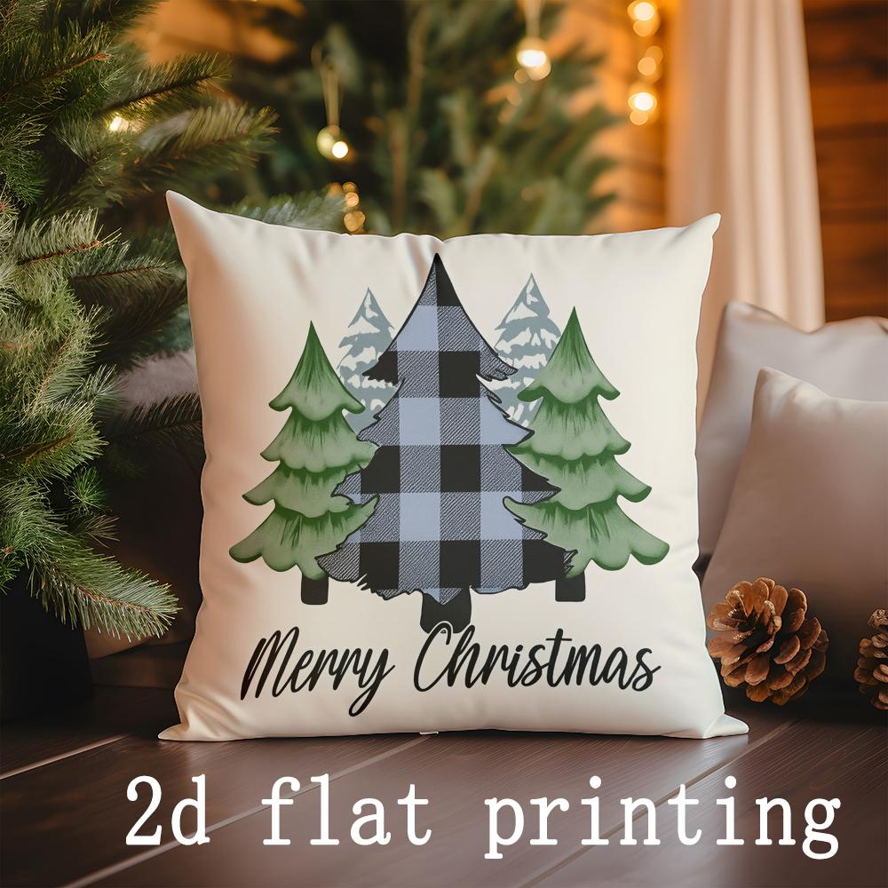 Dekokissenbezüge mit Weihnachtsmotiv, Muster, Kissenbezug, geeignet für Sofa, Schlafzimmer, Auto-Kissenbezug