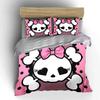 Pink Skull Pattern Gift Set Kid'S And Adults' Bedroom Decor, Exquisite Three-Piece Bedding Set Gift