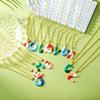 Colorful Bubble Initial Pendant Necklace - 26 Letter Clavicle Chain Jewelry