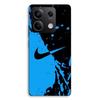 Phone Case - MANIACASE - Xiaomi Redmi Note 13 5G - Silicone TPU - Nike Logo - Black and Blue