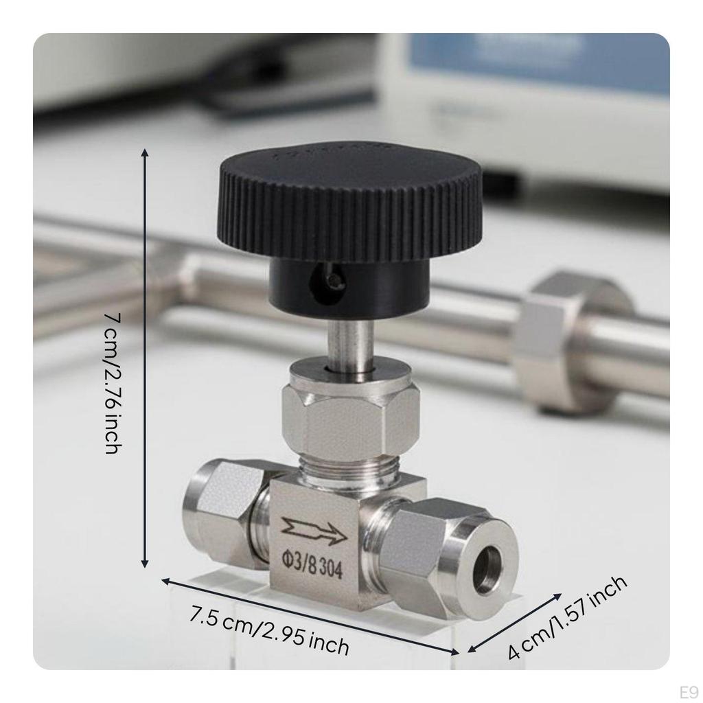 Stainless Steel Pin Valve Ferrule Fitting Leakproof Seal Industrial Hardware for Flow Controls