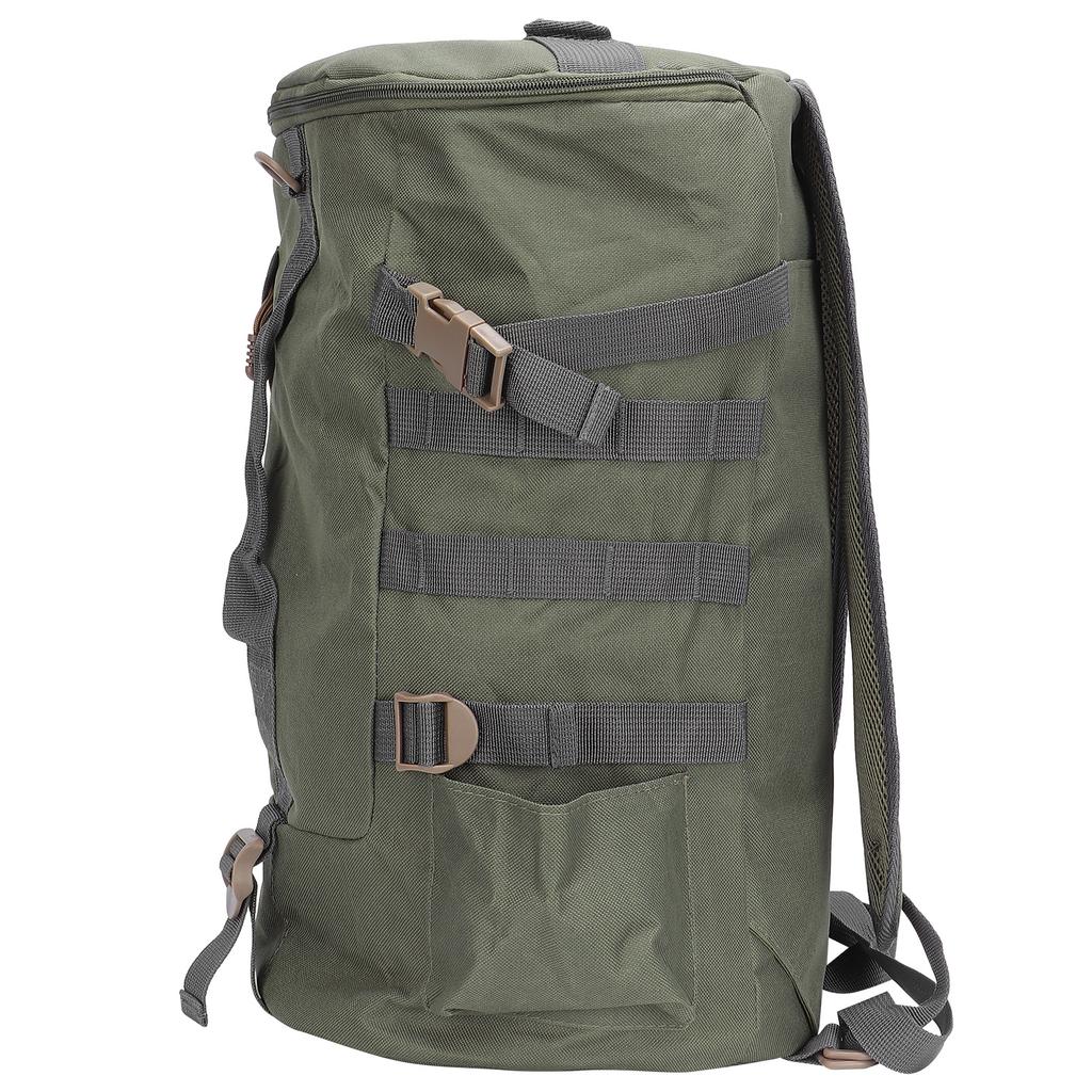 Fishing Bag Folding Cylindrical Large Capacity Fishing Tackle Backpack Travel Storage BagsMilitary