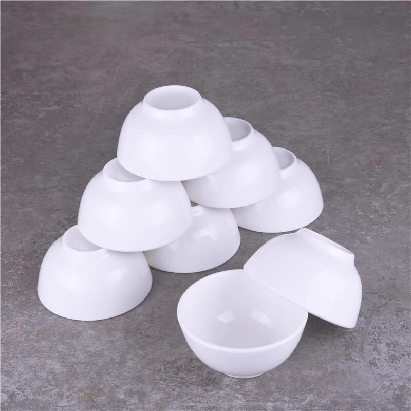 Durable White Ceramic Restaurant Rice Bowl
