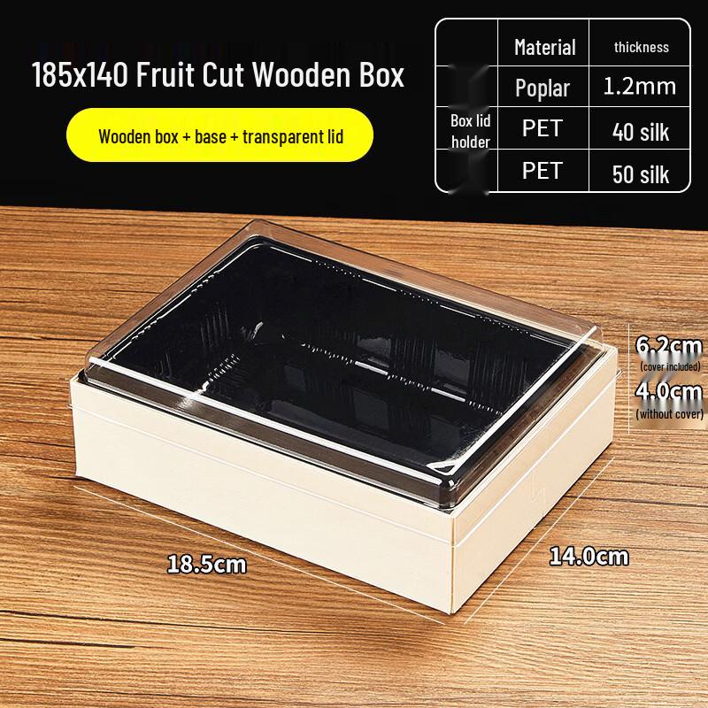 Disposable 4-Compartment Transparent Fruit Box