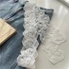 Y2K Long White Lace Waistband Floral Lace Bow Ribbon Waist Belt Thin Tie Up Dress Jeans Belt Scarf Hairband For Women Girls{S}