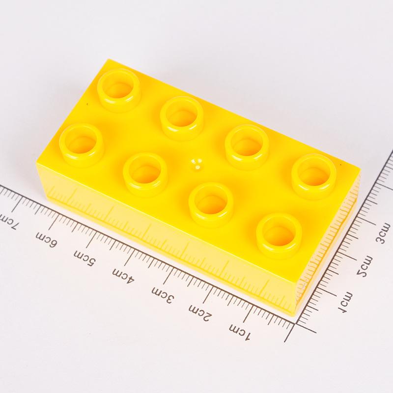 2x4 Dots Big Size Thick Brick 4PCS Colorful Building Block Figuers Compatible Large Plate Accessorie Kid Educational Toys Boys