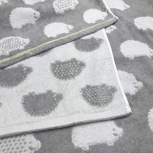 Imabari Towel Brand Certified Hedgehog Pattern Bath Towel, Set of 3, 60x120cm (Set of 3 Colors)