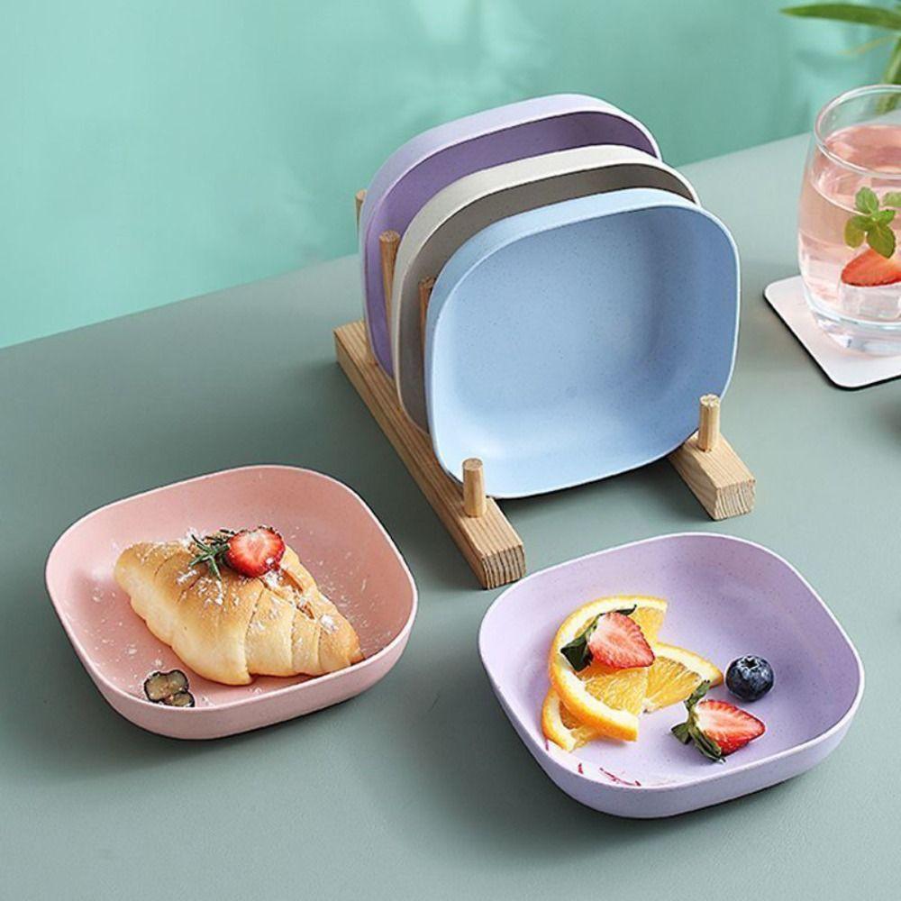 10PCS Random Color Multifunctional Dish Multicolor Snack Dish Candy Plate  Home Kitchen