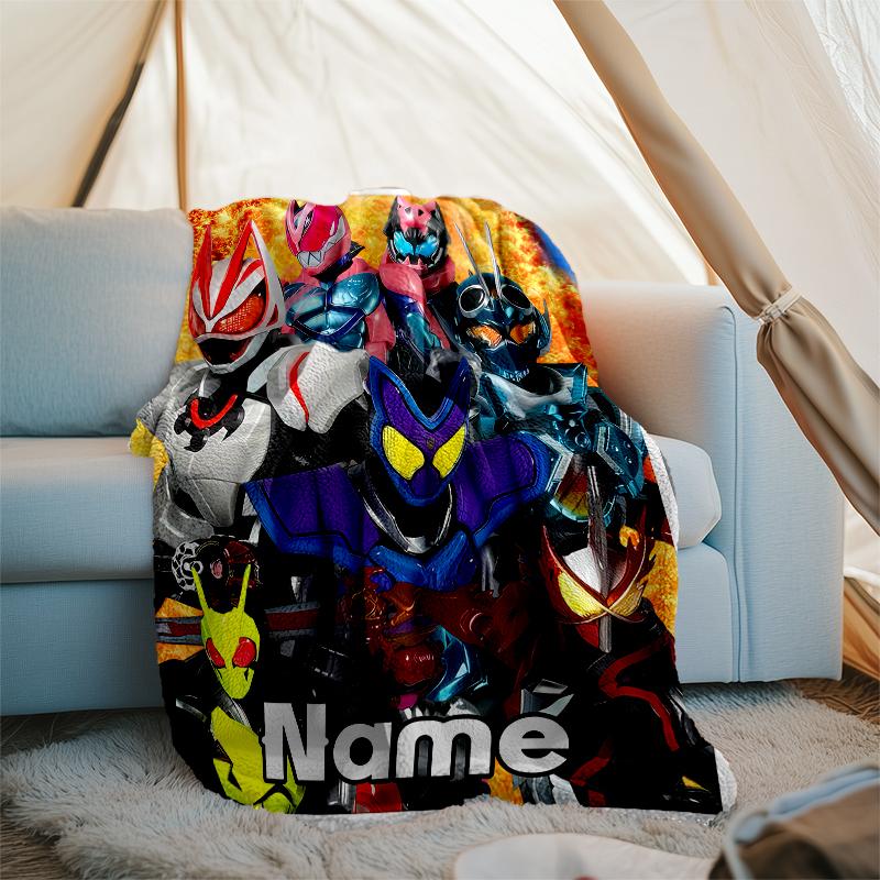 Personalized Custom Name Blanket - Kamen Rider Decade Print Design,Blanket for Sofa,Bed,Travel,Camping - Soft and Warm, Great Gift