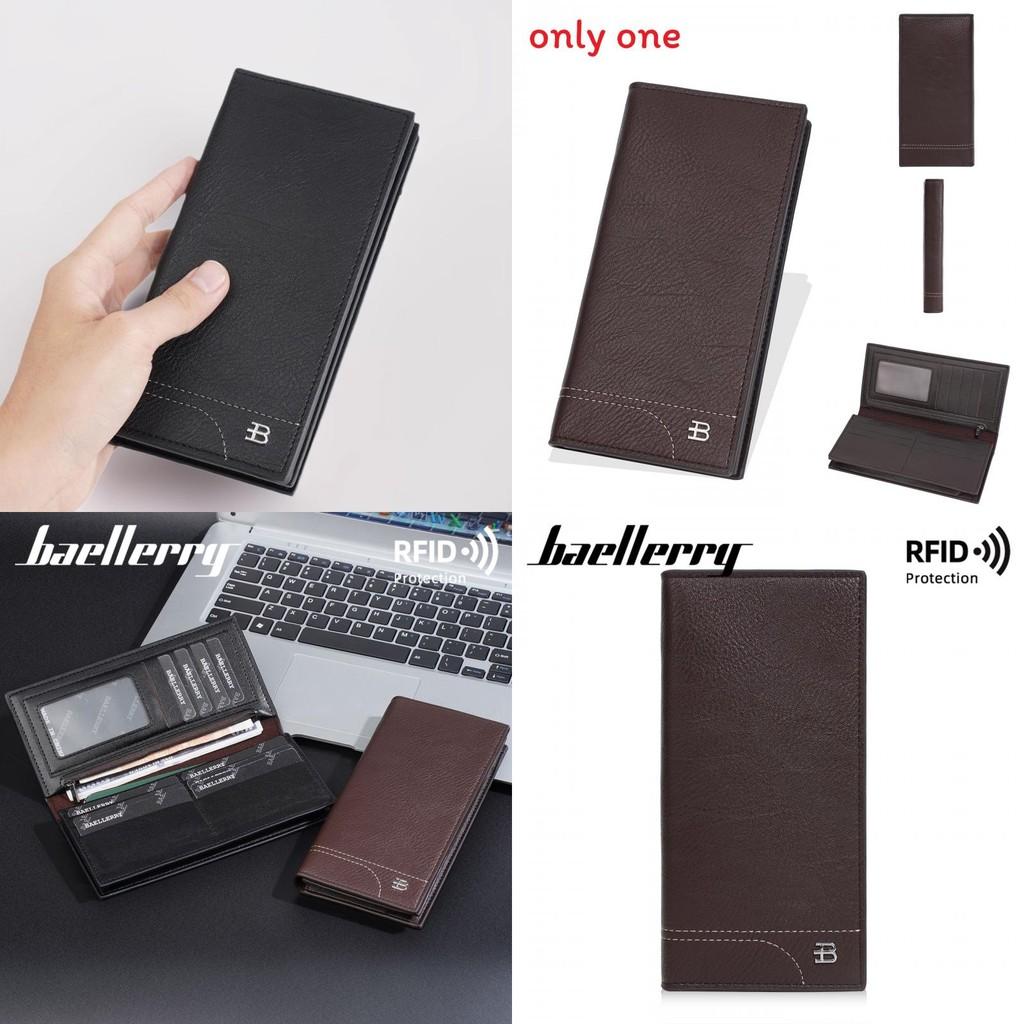 Womens Long Wallet Rfid Blocking Pu Leather With Solid Color Design And Letter Decor For Daily Use
