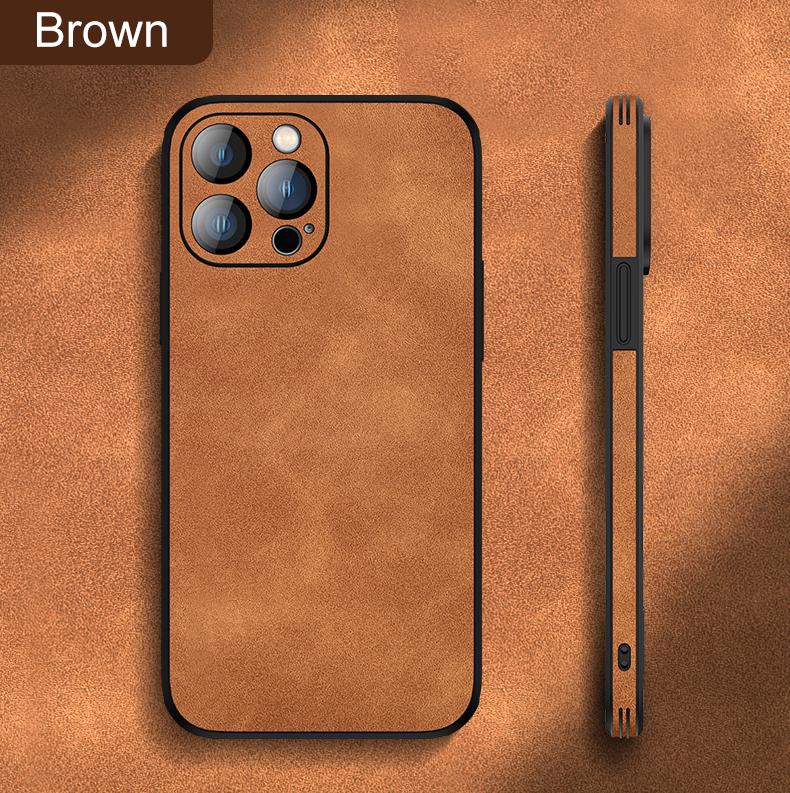 Shockproof Vintage Leather Case for iPhone 16 15 14 13 12 Mini 11 Pro X XR XS Max Plus i Phone 14 Soft Silicon Matte Cover Funda