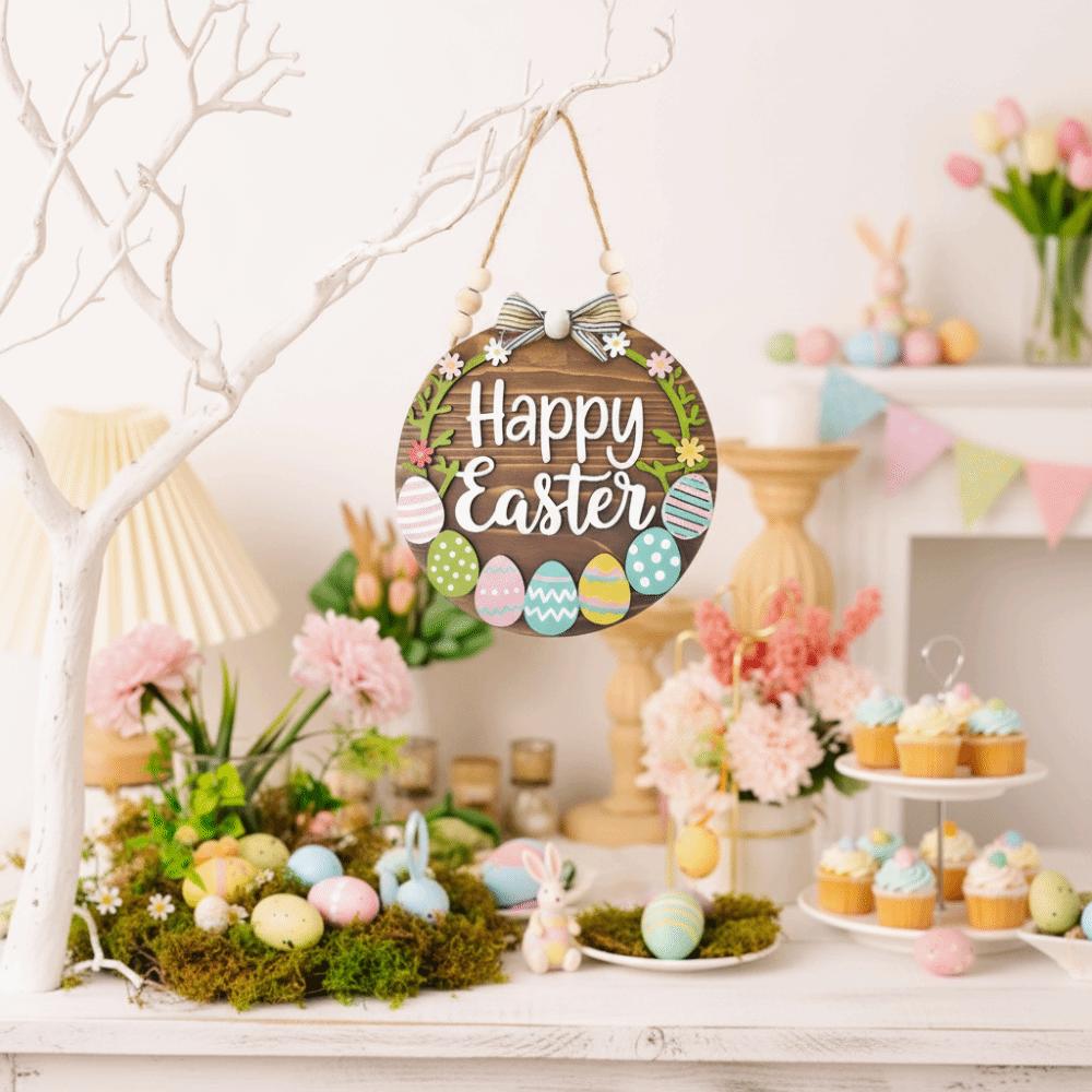 Wooden Hanging Decoration Cartoon Pattern Craft Ornament New Hanging Sign Home Decoration