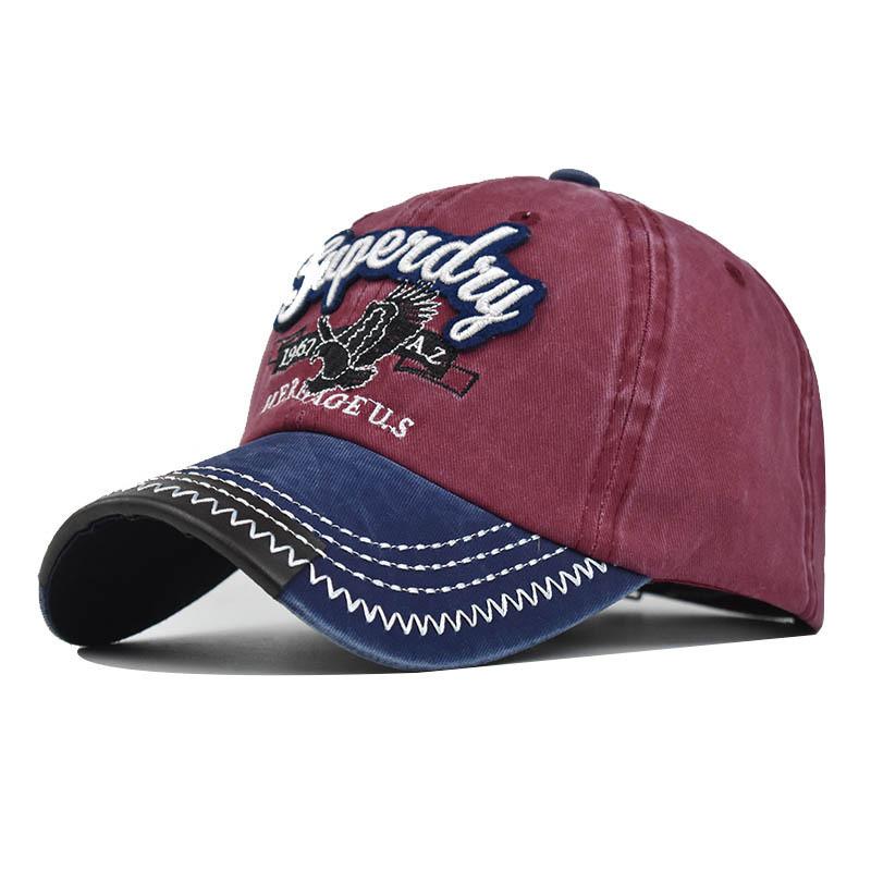 Classic Eagle Embroidered Cotton Baseball Cap With Adjustable Fit For Men Women