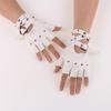 Damen Cool Punk Leder Tanz Performance Handschuhe
