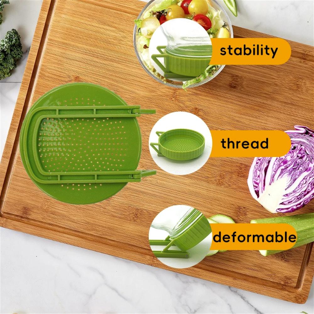 73mm Plastik Samen Keimdose Deckel Samen Keimgerät Keimungsabdeckung Waschbare Weithals Mason Gläser für Alfalfa Bohne Keimen Werkzeuge