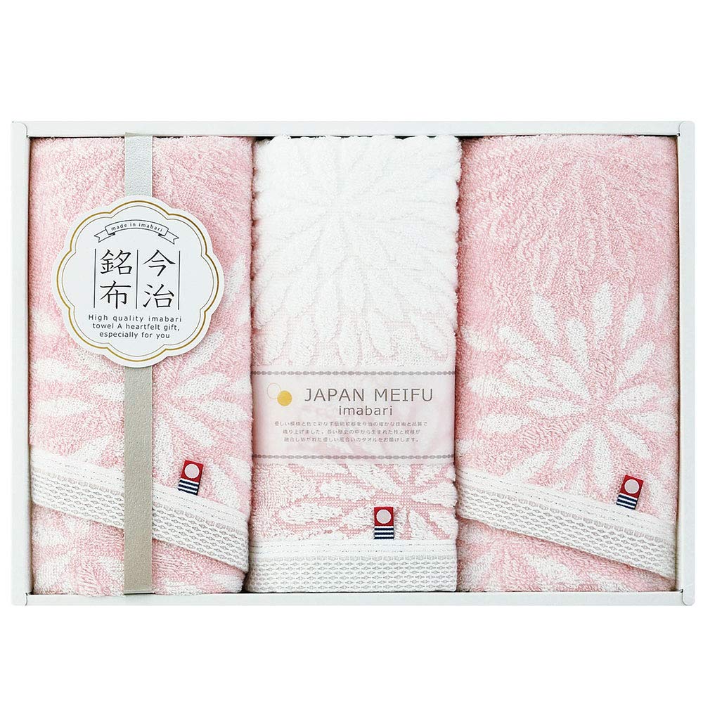 

Showa Nishikawa Imabari Towel Gift Face Towel 3 Pieces JAPAN MEIFU Hanagoromo Towel (F/T3 Pieces, Pink) розовый