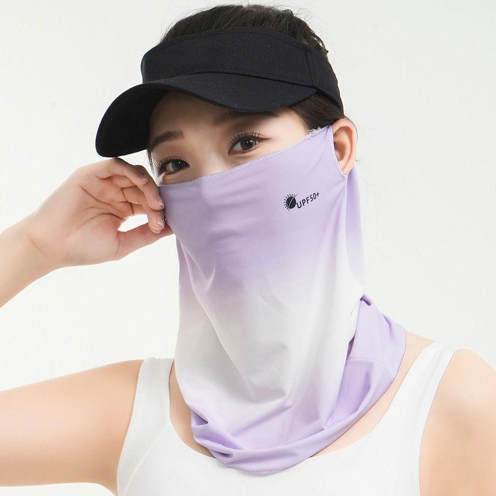 Breathable Sunscreen Face Veil UV Protection Face Cover Durable Ice Silk Face Mask