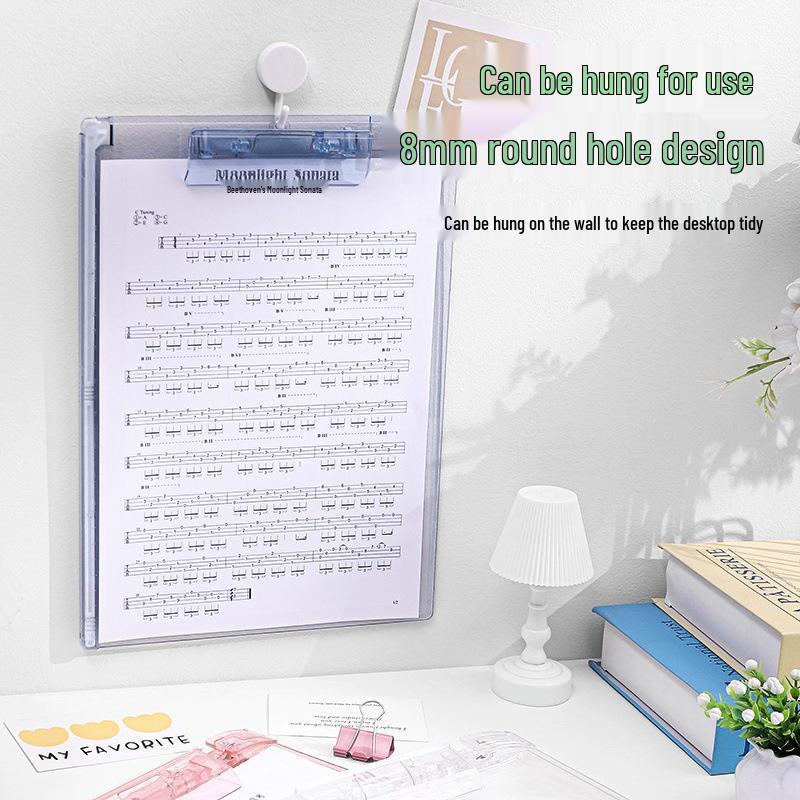 A4 Thickened Acrylic Standable Clipboard for Students and Office.
