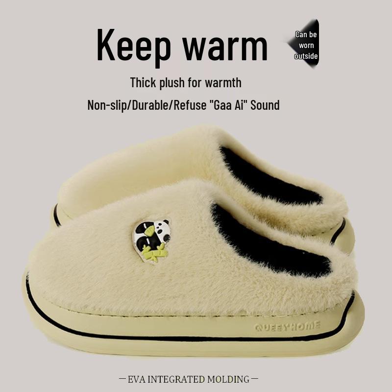 

2025 Мужские и женские домашние зимние хлопковые тапочки: Нескользящая, Толстая подошва, Теплая и Уютная Size 40-41