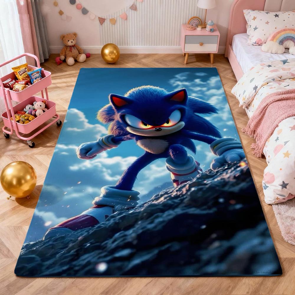 Sonic Hedgehog Carpet Bath Mat Plush Rug Small Rug Living Room Rug Bedroom Rug Machine Washable