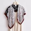 Color matching cashew nut simulation silk high-end large square scarf silk scarf printed shawl decorative scarf sunscreen scarf headscarf scarf