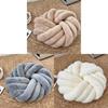Modern Minimalist Round Throw Pillow With Handwoven Fabric For Sofa Decor
