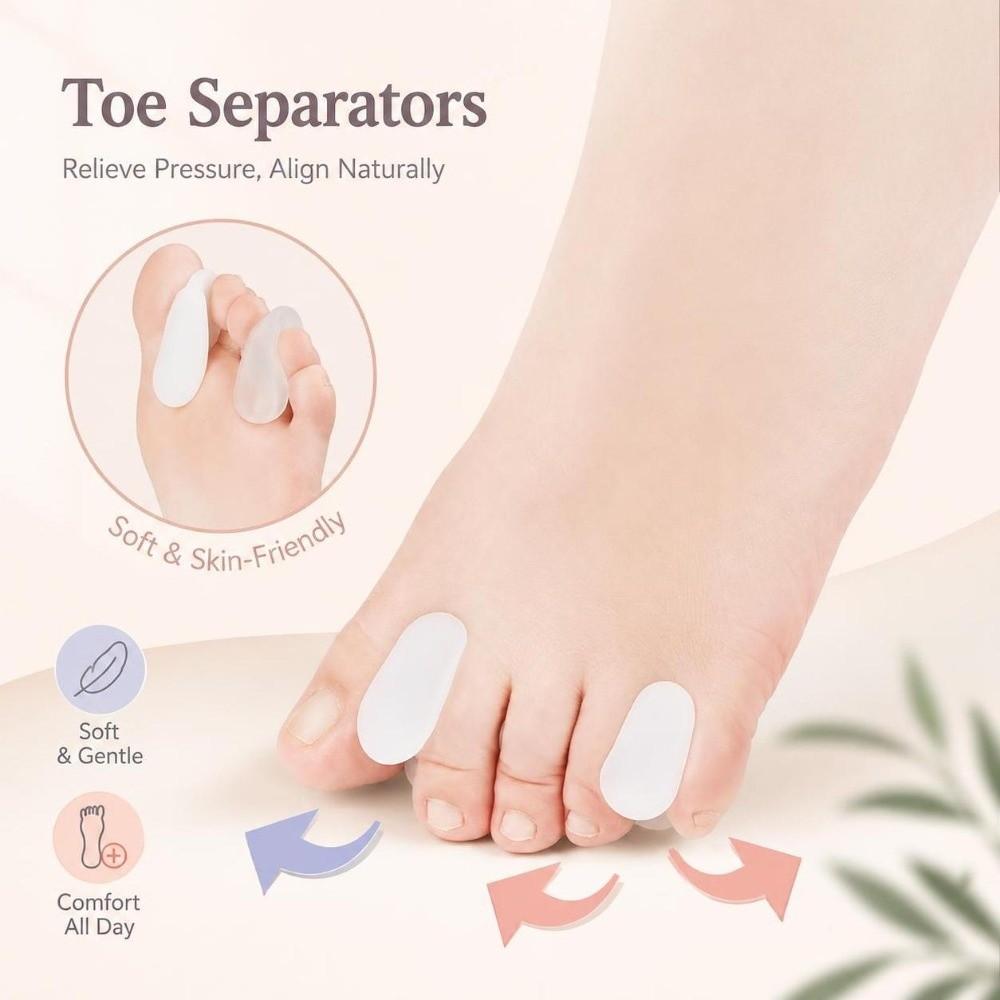 1 Pair Moisture Resistant Toe Spacer Bunion Relief Corrector  Overlapping Toes Bunion Relief