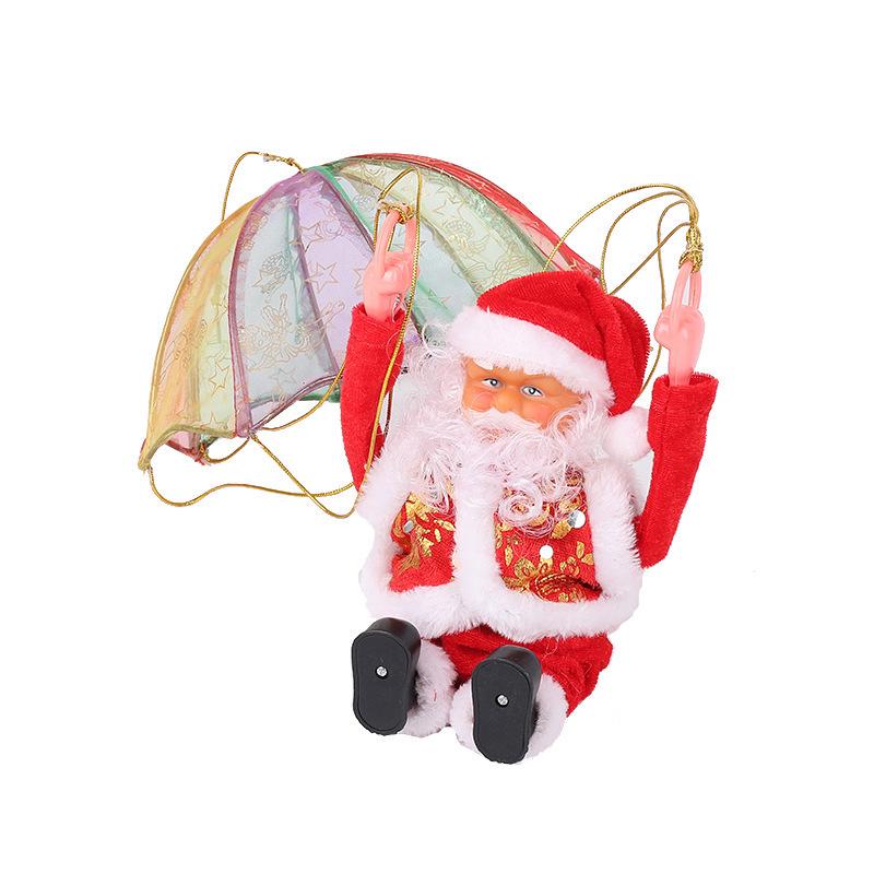 Electric Santa Claus Somersault Parachute Ornament with Music