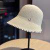 Korean-style solid color cotton fisherman hat for women, versatile for spring and summer, sun protection bucket hat, trendy bucket hat for outings