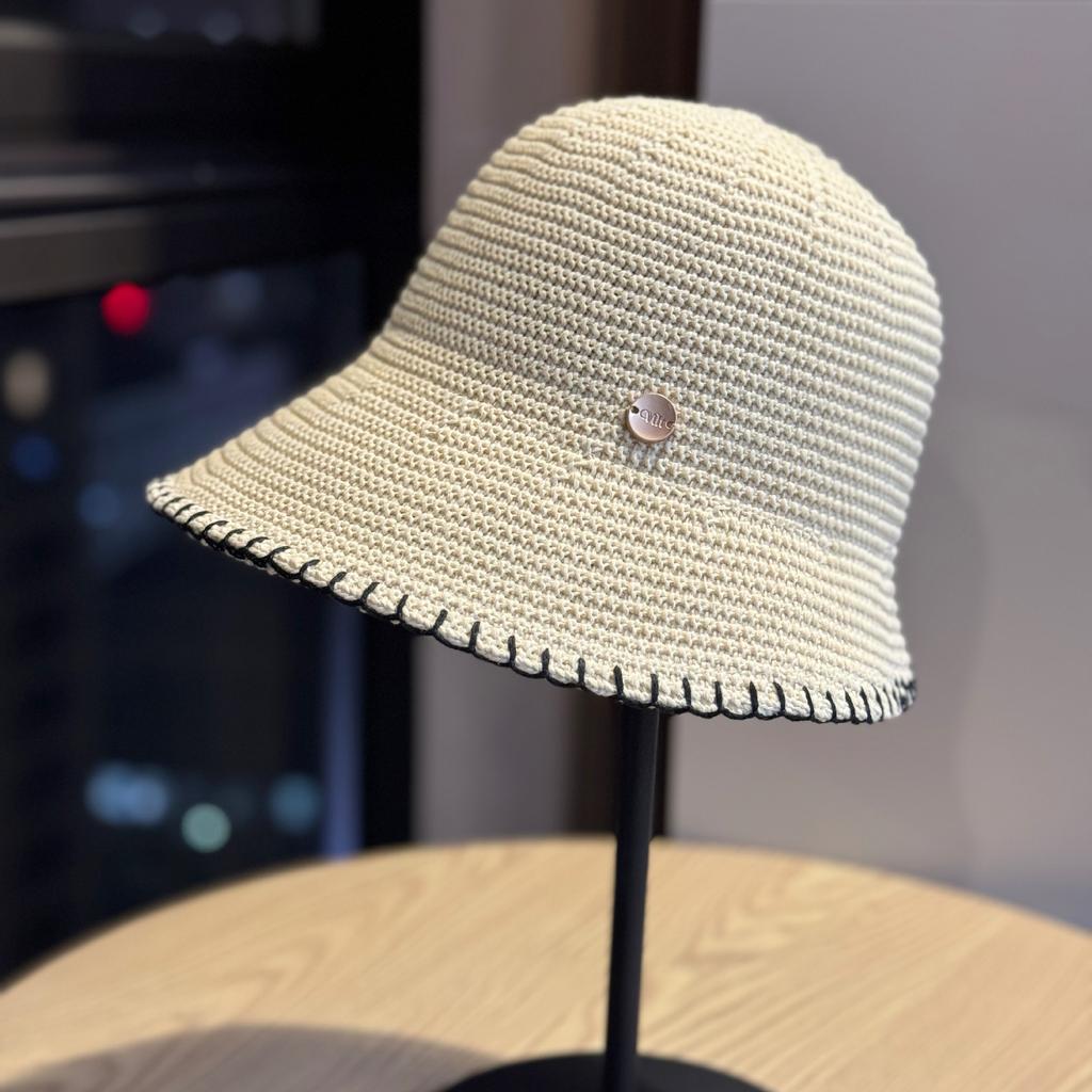 Korean-style solid color cotton fisherman hat for women, versatile for spring and summer, sun protection bucket hat, trendy bucket hat for outings