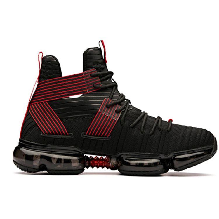 Anta Seeed Non-Slip Wear-Resistant Lightweight High-Top Basketball Shoes Men Sneakers Black Red 91831139-8