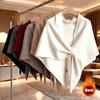 1PC Triangular Shawl Cape Women's Soft Waxy Knitted Outer Cape Warm Solid Color Scarf Shawl
