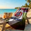 FC Bayern München Personalisierter Name Strandtuch Schnelltrocknend Weiche Mikrofaser Tragbar zum Schwimmen Strand Camping Reisen Strandzubehör Fitnessstudio
