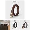 No Hole Trendy Black And Coffee Oval Womens Belt Ideal For Stylish Winter Outfits