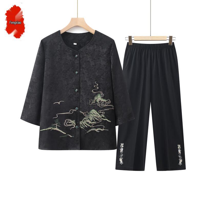 

Elderly Women s New Chinese Style Spring/Autumn Casual Set 3XL